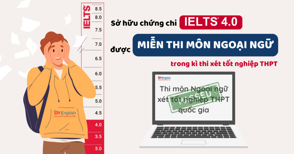 Sở hữu chứng chỉ IELTS 4.0 được miễn thi môn Ngoại ngữ trong kì thi xét tốt nghiệp THPT quốc gia